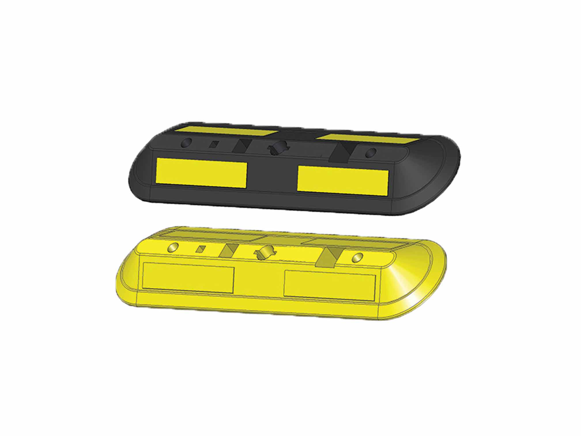 Black and Yellow Rubber Wheel Stops | LIMITERS | Vehicle Barriers | Parking Areas | Garages | Parking Lots | 100x24x8 cm | DH-PB-8 Black and Yellow Rubber Wheel Stops | LIMITERS | Vehicle Barriers | Parking Areas | Garages | Parking Lots | 100x24x8 cm | DH-PB-8